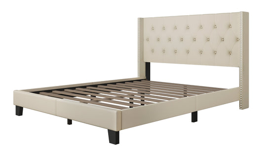 Serenity Beige Full Platform Bed