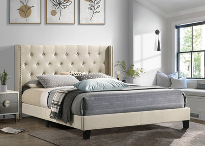 Serenity Beige King Platform Bed