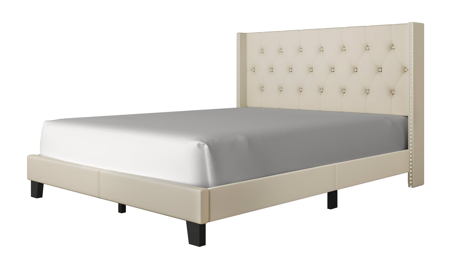 Serenity Beige King Platform Bed