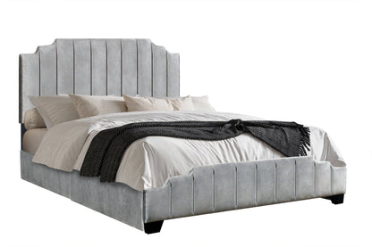 Ridge Gray Queen Platform Bed with Side Drawer Storage