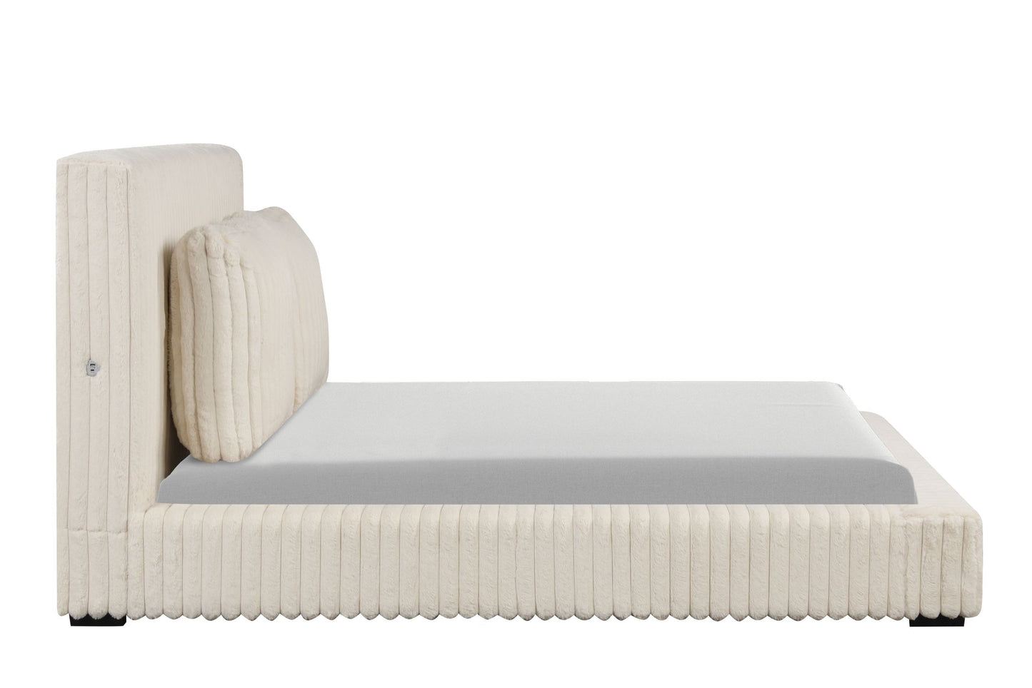 Lauren Beige Queen Platform Bed