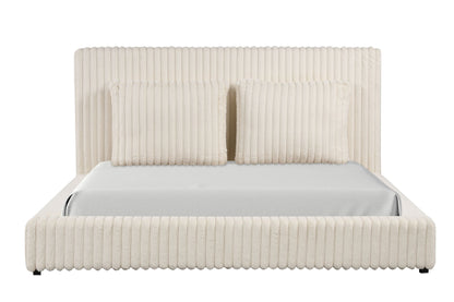 Lauren Beige Queen Platform Bed