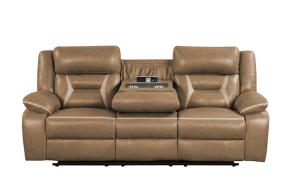 Luka Brown 3-Piece Reclining Living Room Set