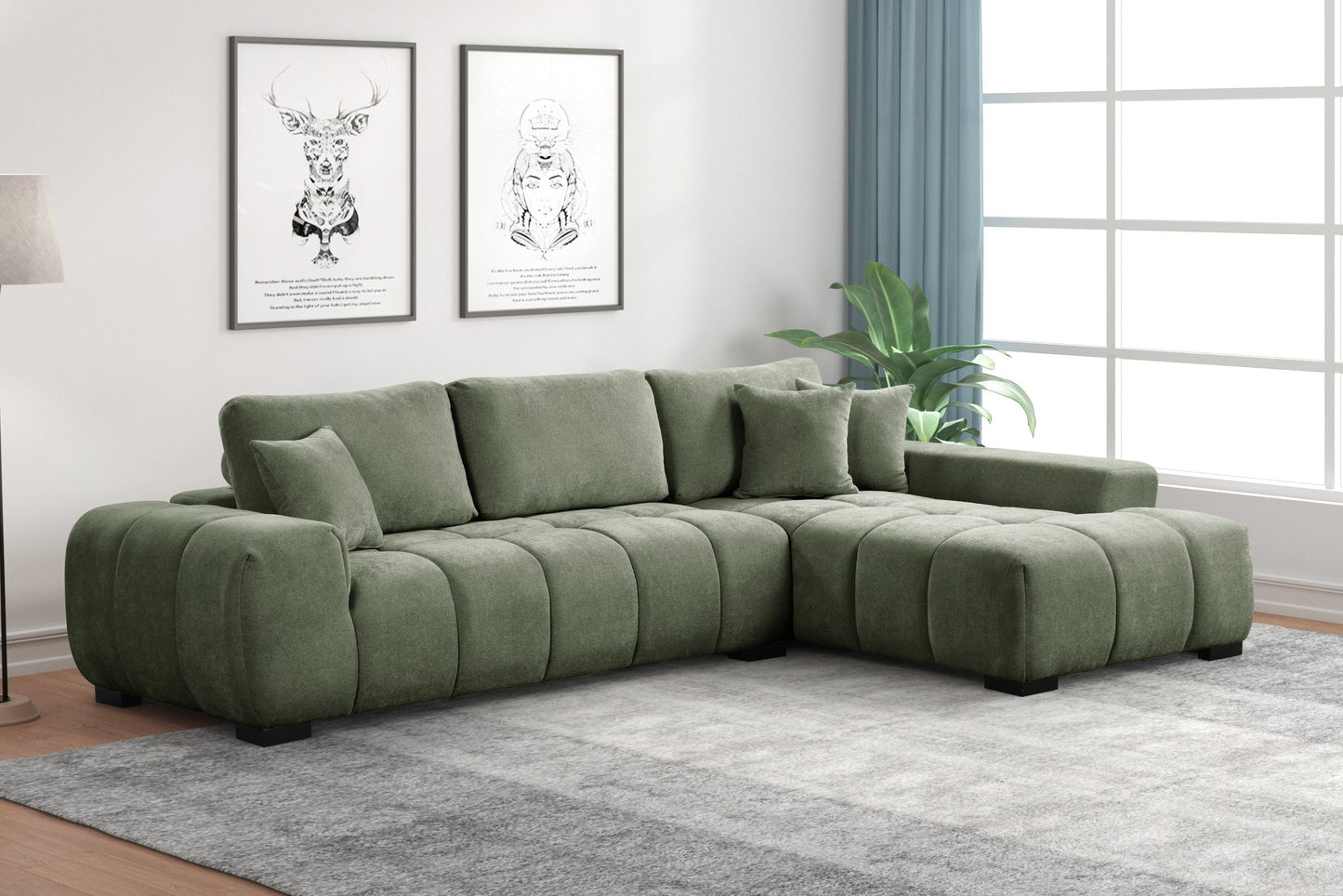 Manhattan Green/Olive Sectional