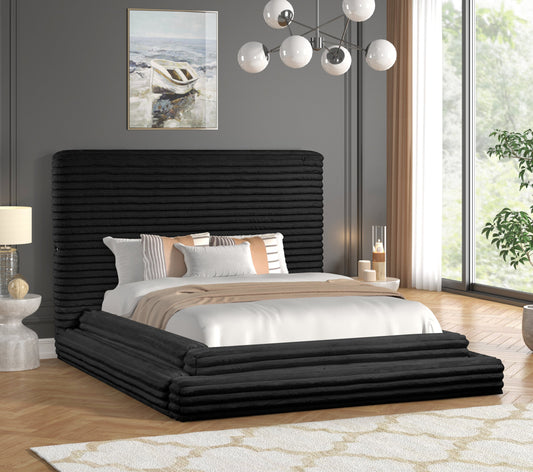 Mariah Black King Platform Bed