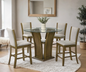 Orlando Brown/Beige 5-Piece Dining Set