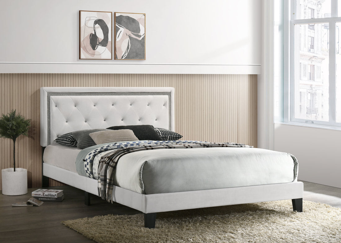 Passion White King Platform Bed