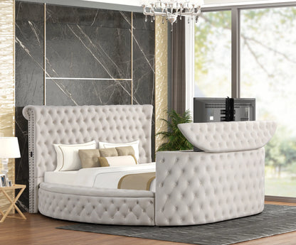 Patron Beige King Platform Bed