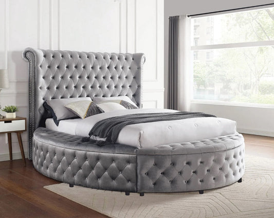 Penthouse Gray King Platform Bed