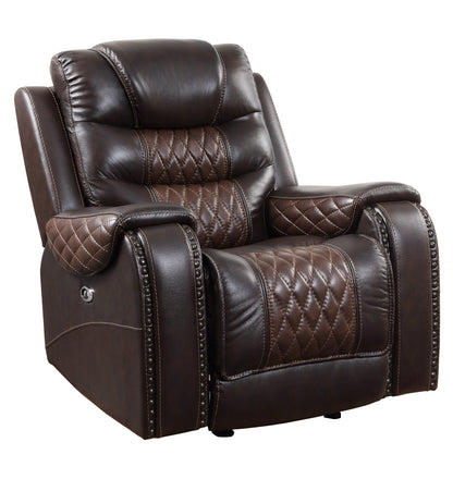 Harley Brown Top Grain 3-Piece Power Reclining Living Room Set