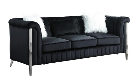 S8288 Fara (Black/Gold) Sofa And Loveseat