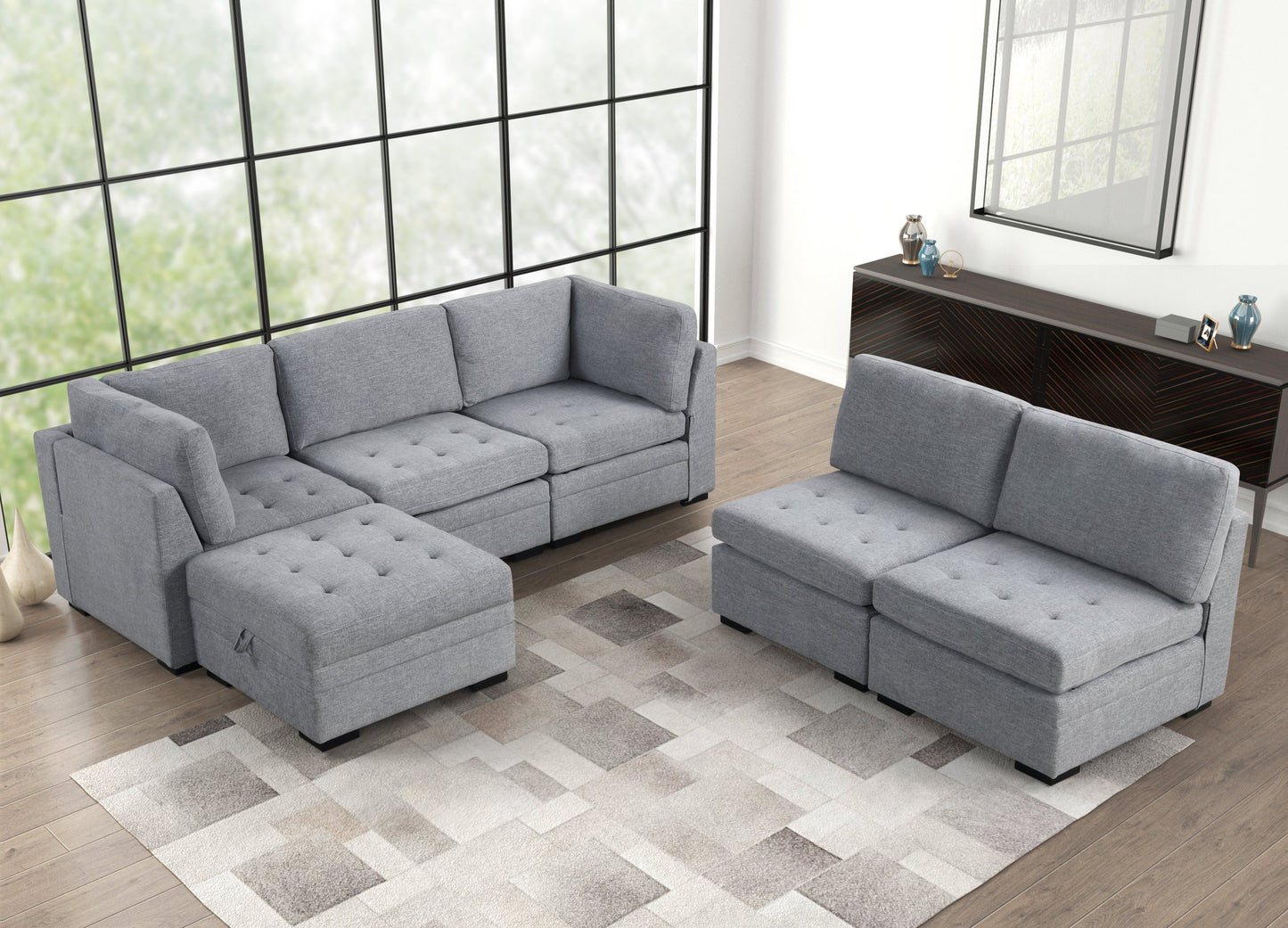 Sam Gray 6-Piece Modular Sectional