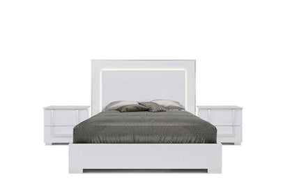 Antonella Collection (White) LED Italian Bedroom Set