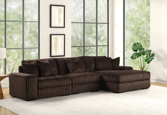 Sunday Chocolate 3-Piece Sectional