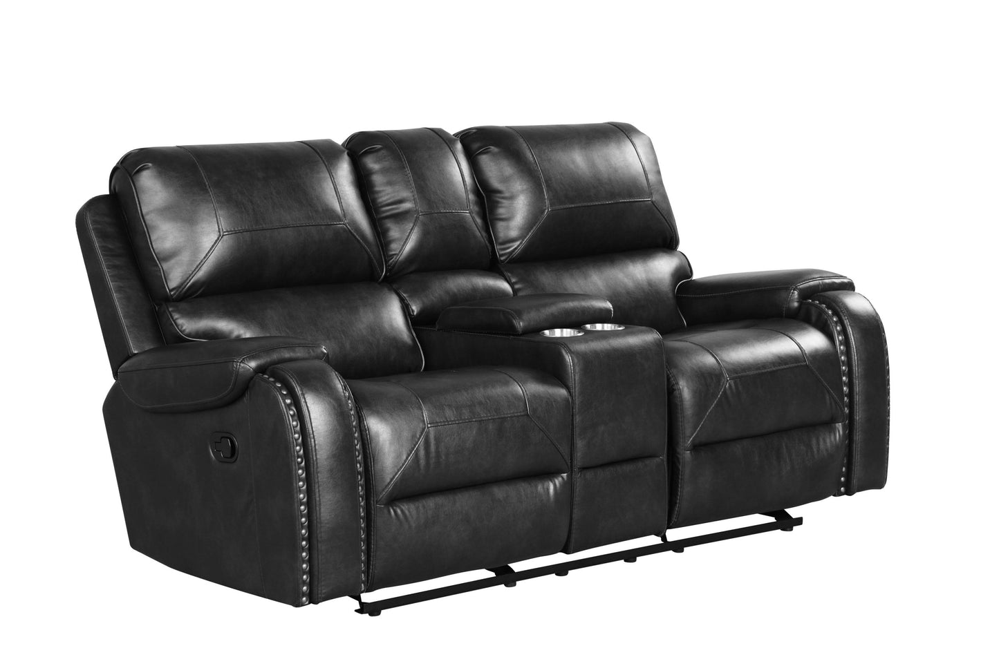 Titan Black Oversized 3-Piece Reclining Living Room Set