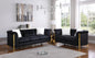 S8288 Fara (Black/Gold) Sofa And Loveseat